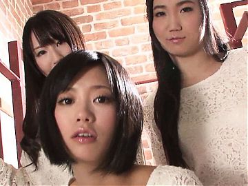 Three Young Japanese nymphomaniacs who love to give a blowjob and receive cum in their mouths and swallow it
